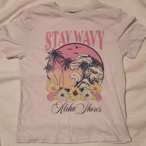 Kids Stay Wavy Pink T-Shirt